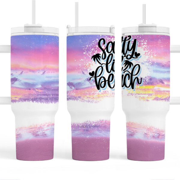 Salty Beach 40 oz. Tumbler by Crafty Casey's