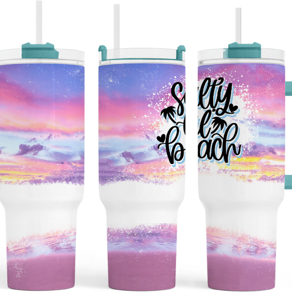 Salty Beach 40 oz. Tumbler by Crafty Casey's