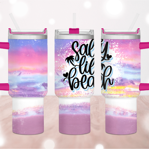 Salty Beach 40 oz. Tumbler by Crafty Casey's