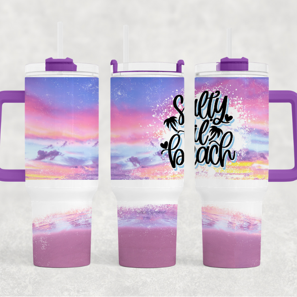 Salty Beach 40 oz. Tumbler by Crafty Casey's