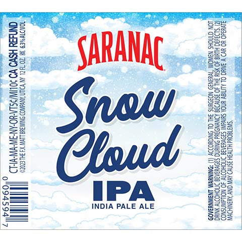 Saranac Snow Cloud IPA by CraftShack Liquor Store