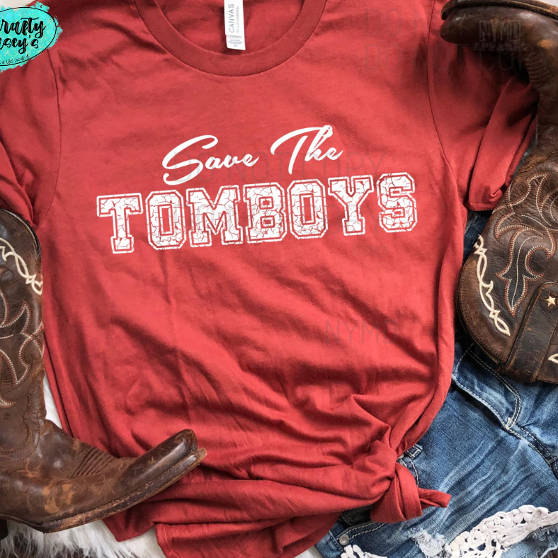 Save The Tom Boys! Funny -Tee by Crafty Casey's