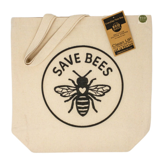 Save Bees Recycled Cotton Canvas Eco Bag by Sister Bees