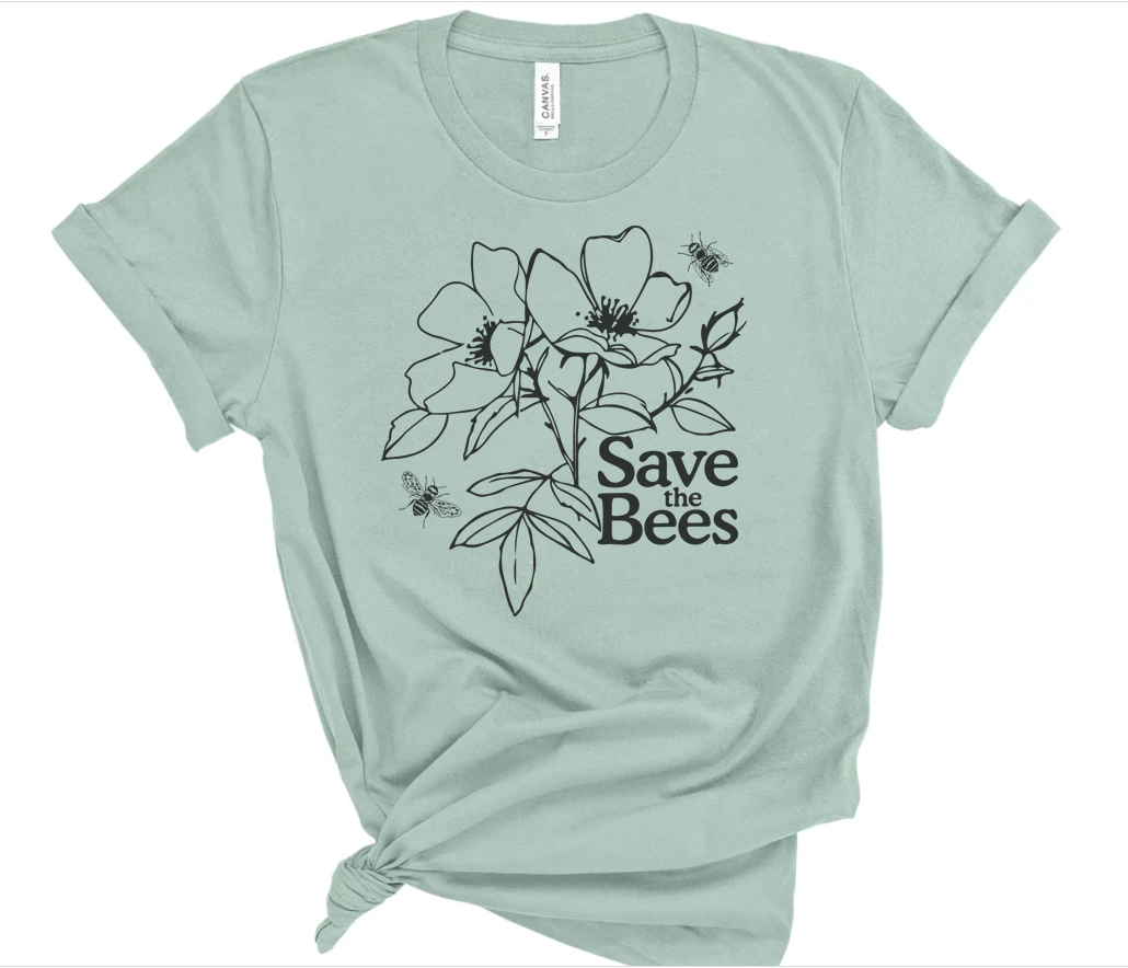 "Save the Bees" Floral T-Shirt by Sister Bees