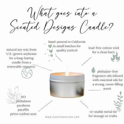 Travel Tin Nature-Inspired Bundle - Set of 4 Soy Candles - 4oz by Scented Designs Candle Company