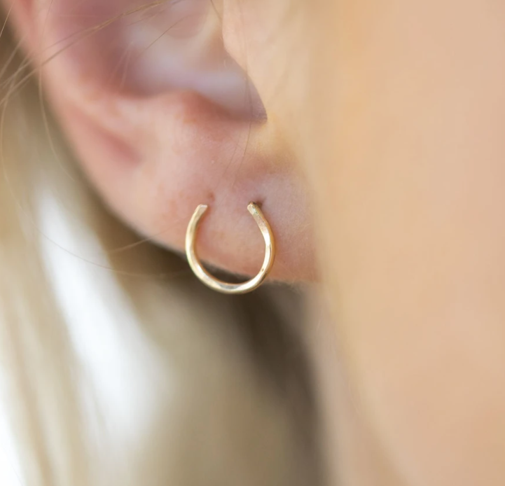 Lucky Horseshoe Stud Earrings by Jennifer Cervelli Jewelry