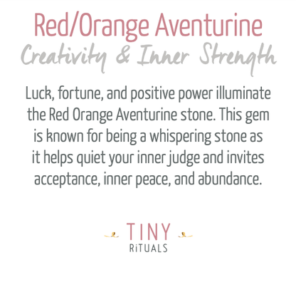 Red Orange Aventurine Energy Bracelet by Tiny Rituals