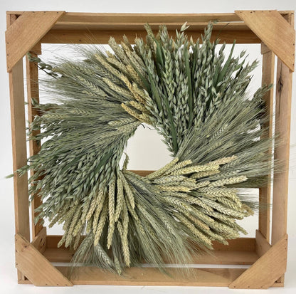 Green Grains Clustered Wreath by Andaluca Home