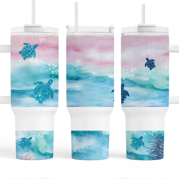 Sea Turtles 40 oz. Tumbler by Crafty Casey's