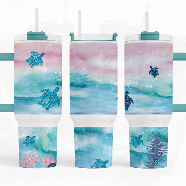 Sea Turtles 40 oz. Tumbler by Crafty Casey's