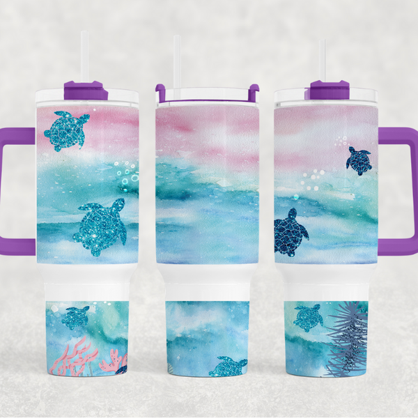 Sea Turtles 40 oz. Tumbler by Crafty Casey's