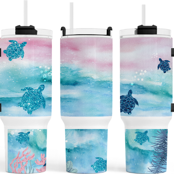 Sea Turtles 40 oz. Tumbler by Crafty Casey's