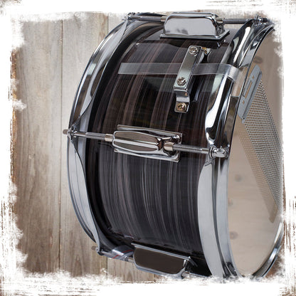 Popcorn Snare Drum by GRIFFIN | Firecracker Acoustic 10" x 6" Poplar Shell with Zebra Wood PVC | Soprano Mini Concert Marching Percussion Musical Instrument with Snare Throw Off, Drummers Key & Head by GeekStands.com