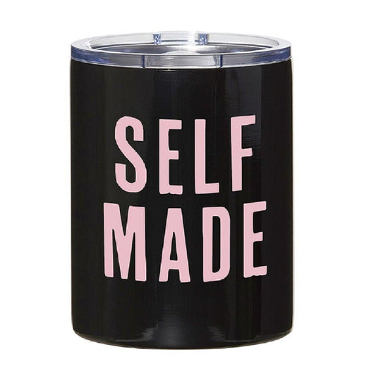 Self Made Stainless Steel Tumbler in Black and Pink by The Bullish Store