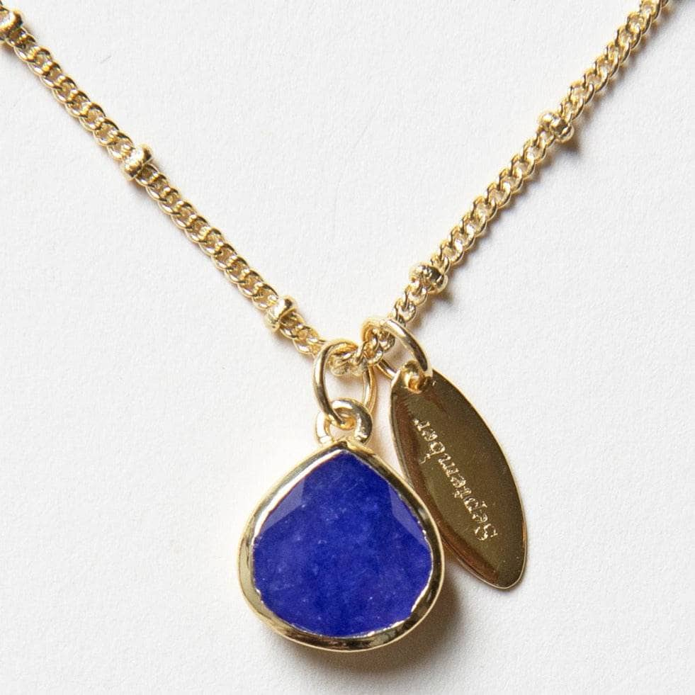 September Blue Sapphire Birthstone Necklace by Tiny Rituals