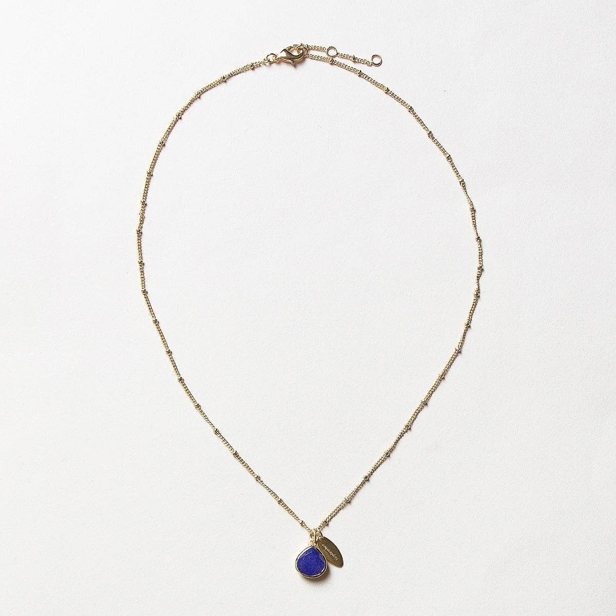 September Blue Sapphire Birthstone Necklace by Tiny Rituals