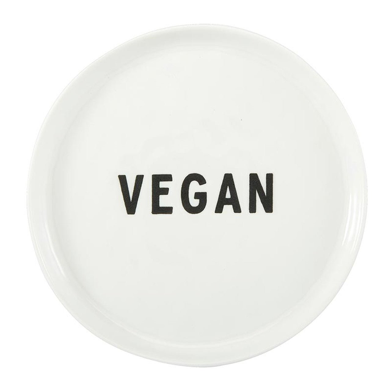 Set of 3 Vegan Ceramic Dish 5.25" Appetizer Plates | Gift for Her by The Bullish Store