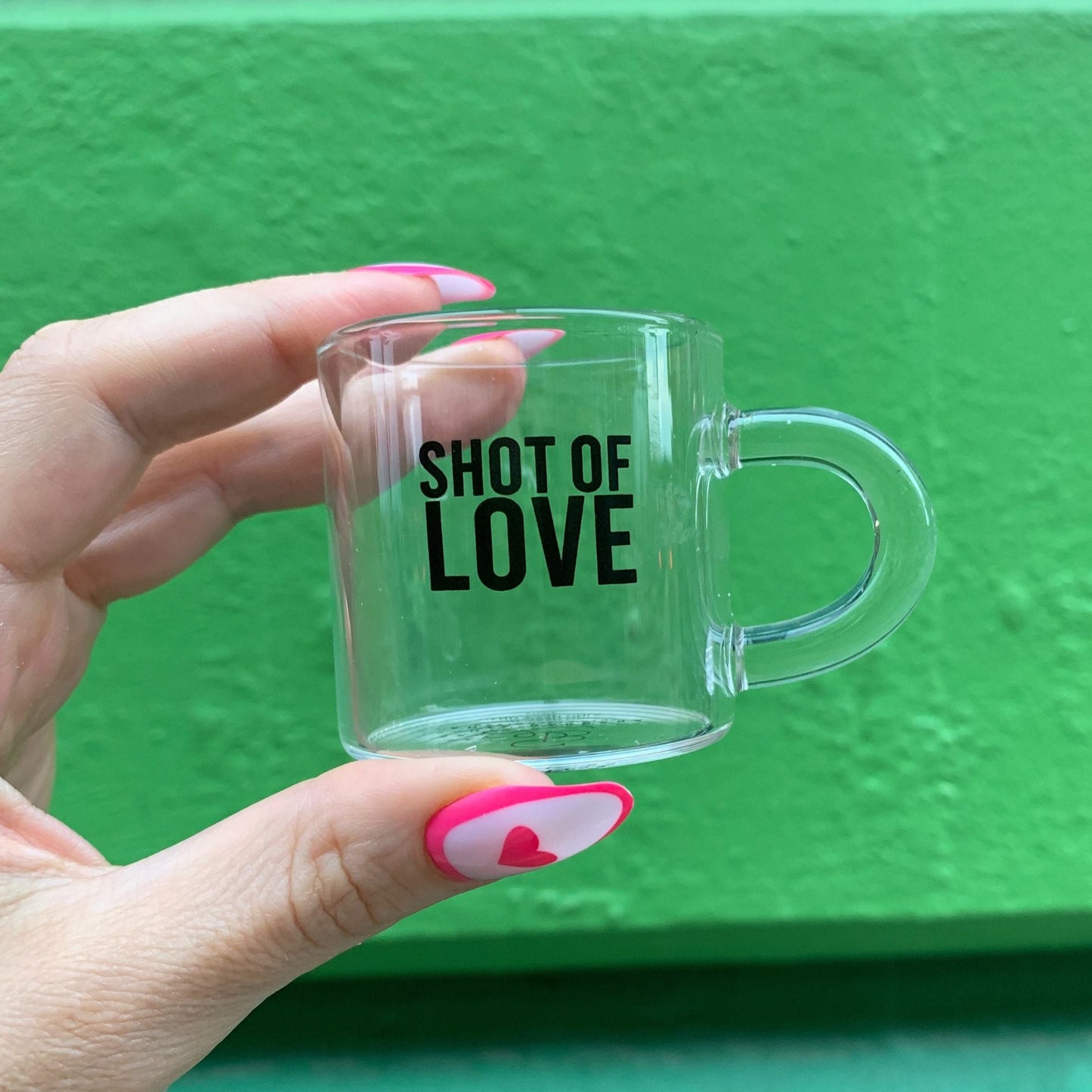 Set of 4 Shot of Love Glass Espresso Cup | Coffee Tea Clear Mug by The Bullish Store