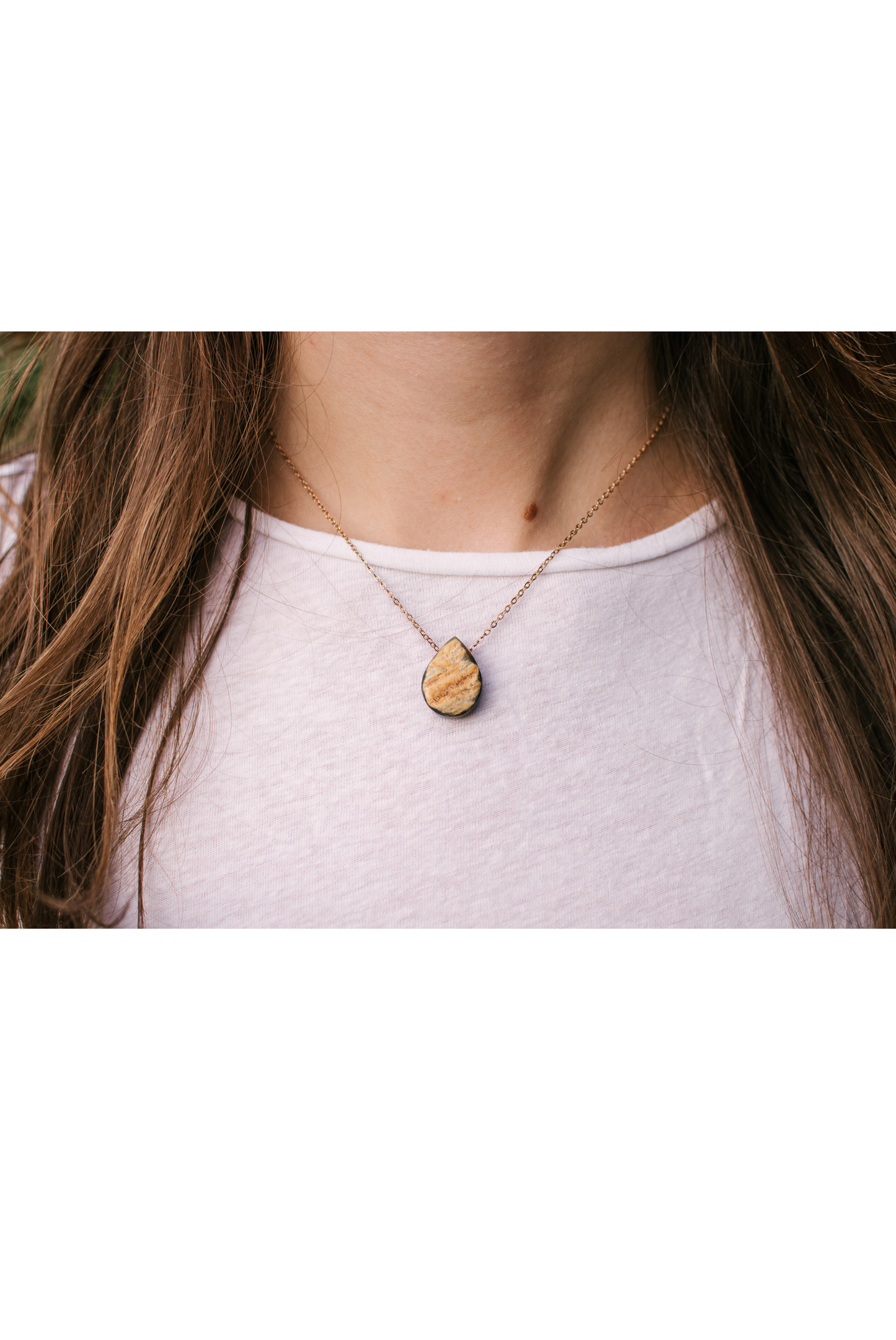 Teardrop Horn Necklace by 2nd Story Goods