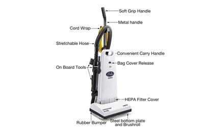 Prolux 6000 Commercial Upright Vacuum With On Board Tools by Prolux Cleaners