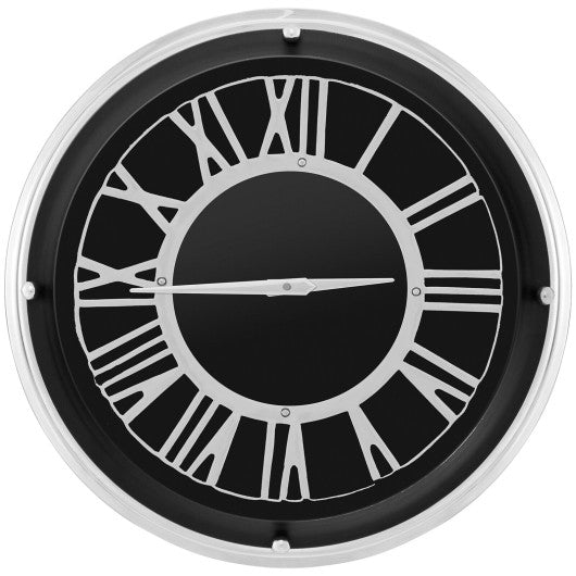 13.5/17.5 Inch Silent Wall Clock with Silver Frame-L by VYSN