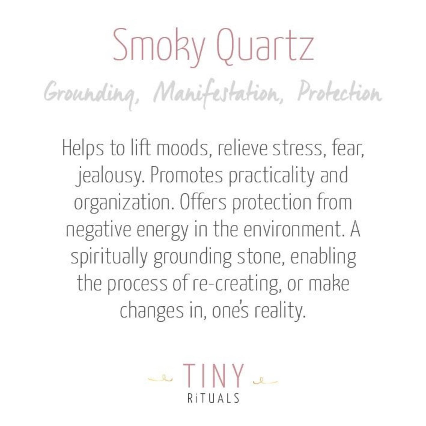 Smoky Quartz Energy Bracelet by Tiny Rituals