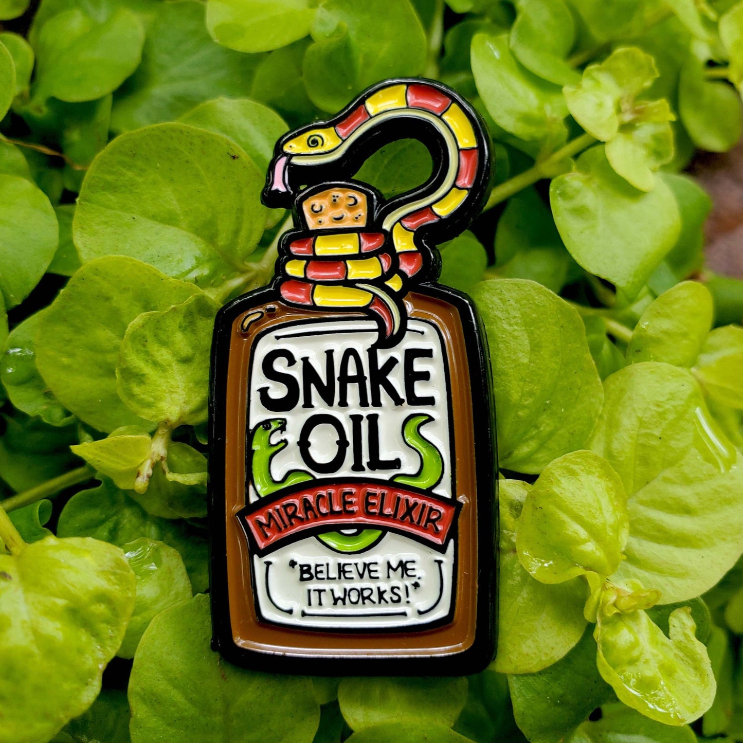 Snake Oil Pin by Kolorspun