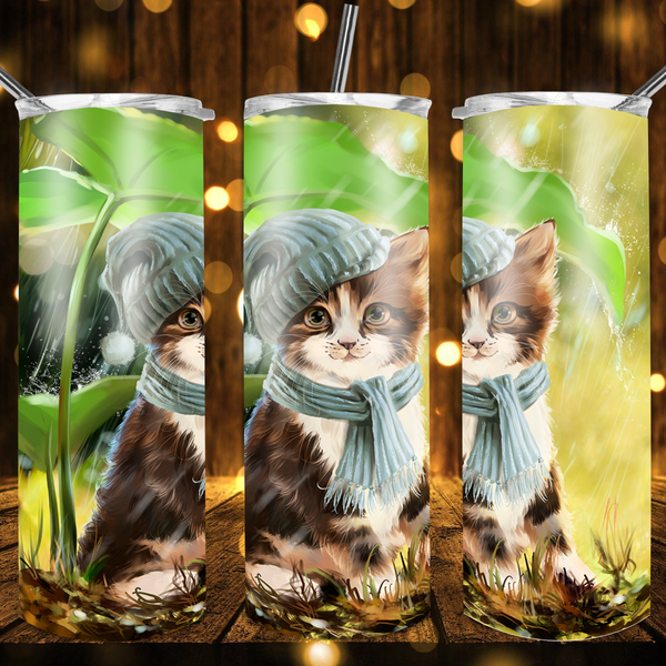 Snuggle Kitty Cat Tumbler by Crafty Casey's