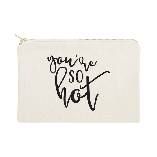 You're So Hot Cotton Canvas Cosmetic Bag by The Cotton & Canvas Co.