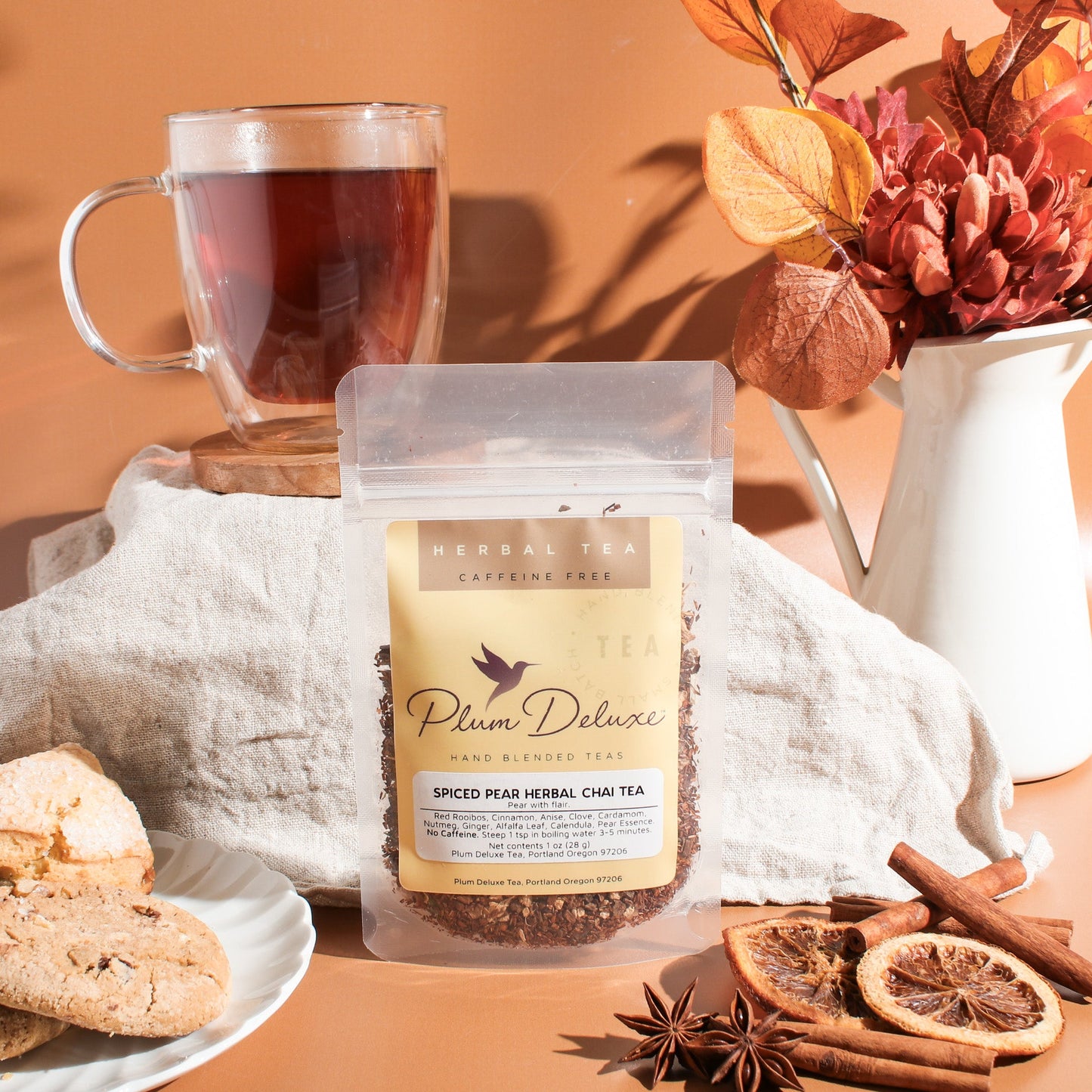 Spiced Pear Herbal Chai by Plum Deluxe Tea