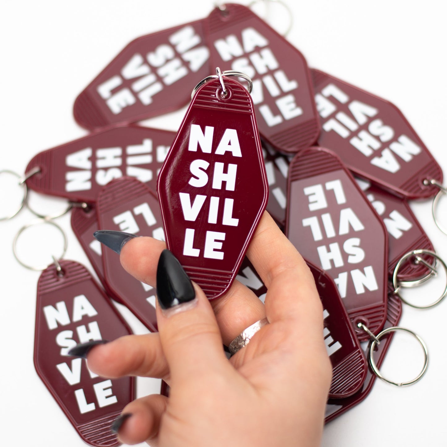 Stacked Nashville Keychain by Music City Creative