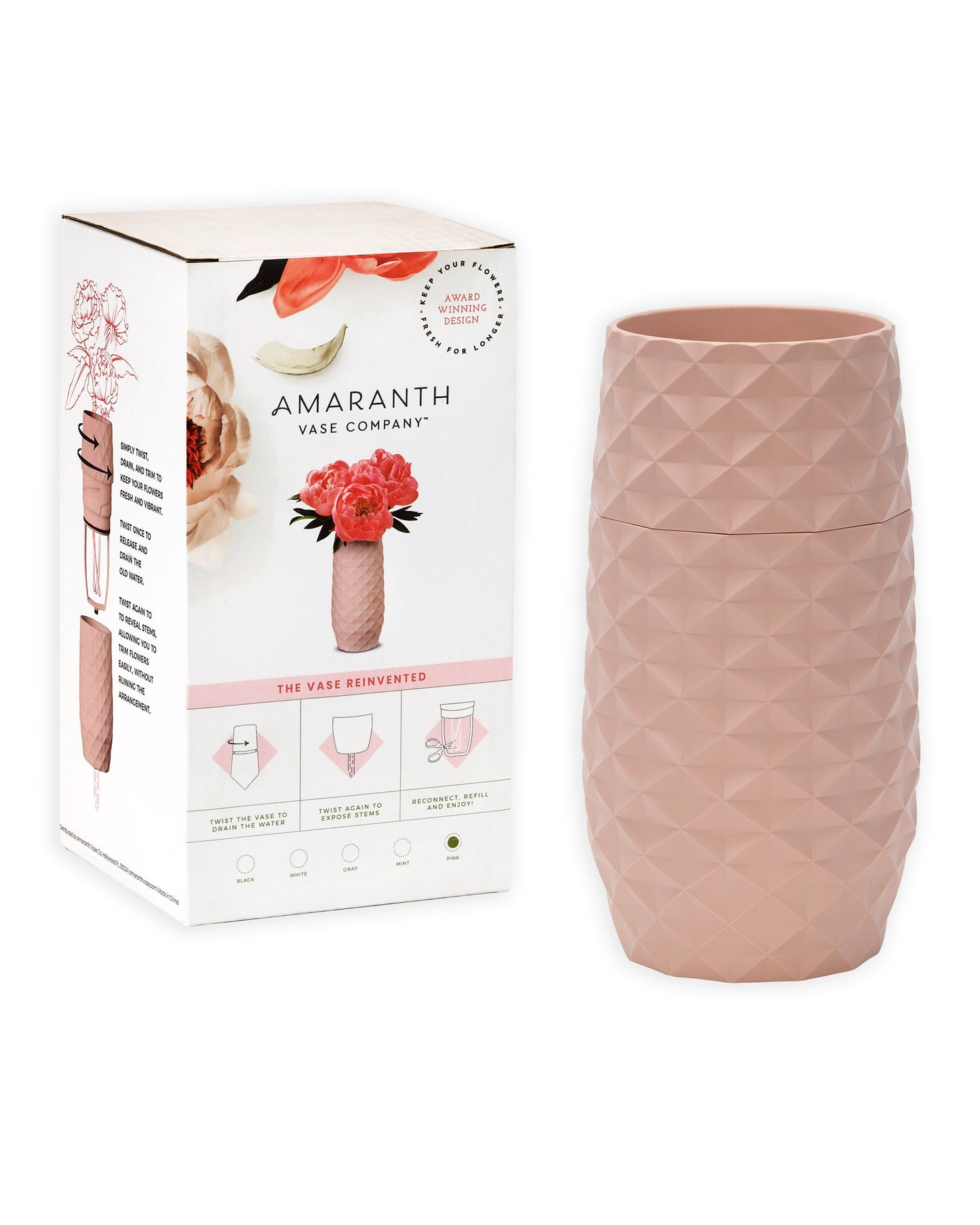 The Amaranth Vase - Pink - 7.5" by Amaranth Vases