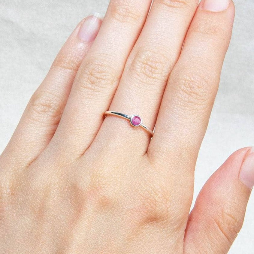 Ruby Silver or Gold Ring by Tiny Rituals