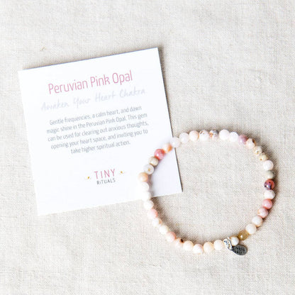 Peruvian Pink Opal Energy Bracelet by Tiny Rituals