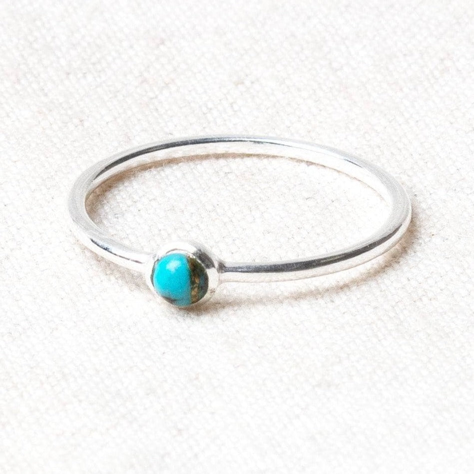 Natural Genuine Turquoise Silver or Gold Ring by Tiny Rituals