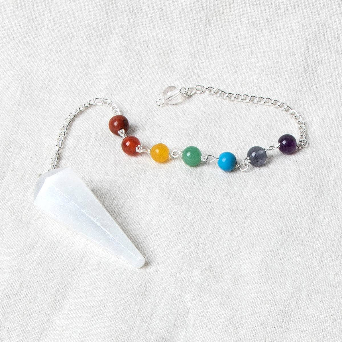 Selenite Chakra Pendulum by Tiny Rituals