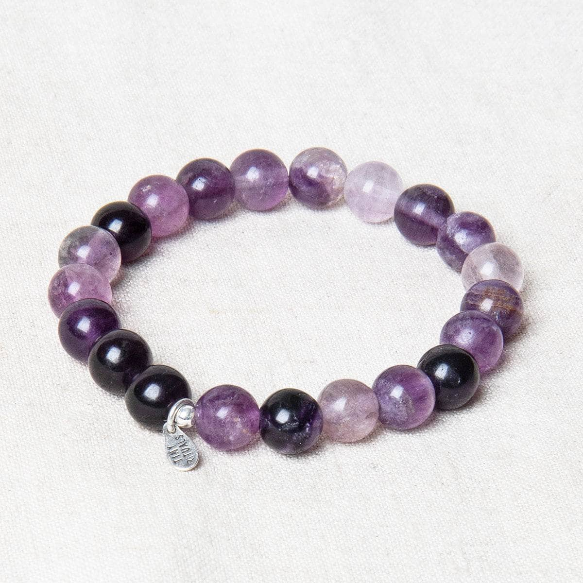 Purple Rainbow Fluorite Energy Bracelet 8mm by Tiny Rituals