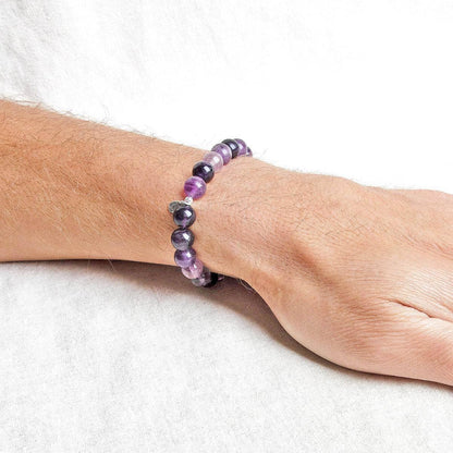 Purple Rainbow Fluorite Energy Bracelet 8mm by Tiny Rituals