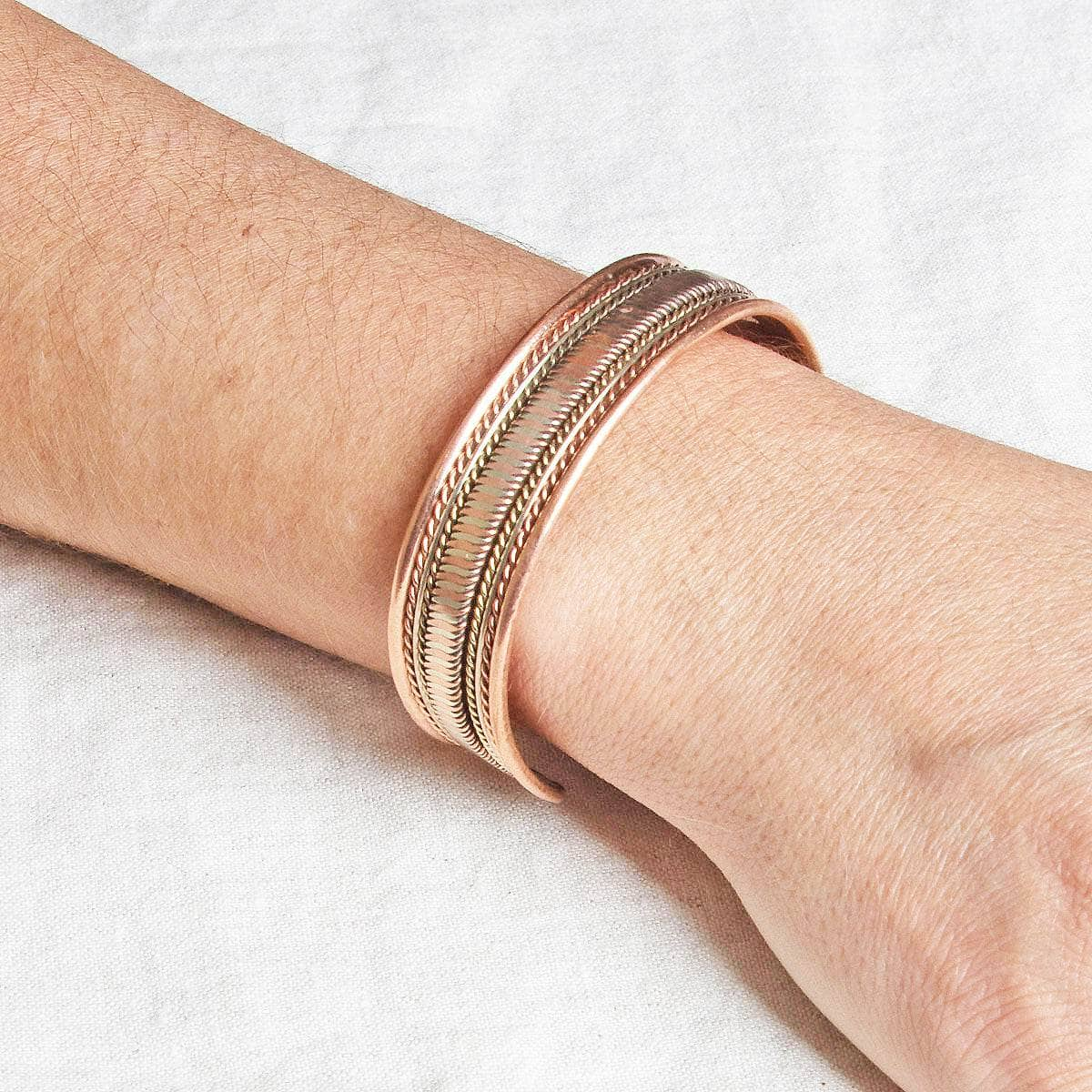 Tibetan Handcrafted Copper Infinity Bracelet by Tiny Rituals