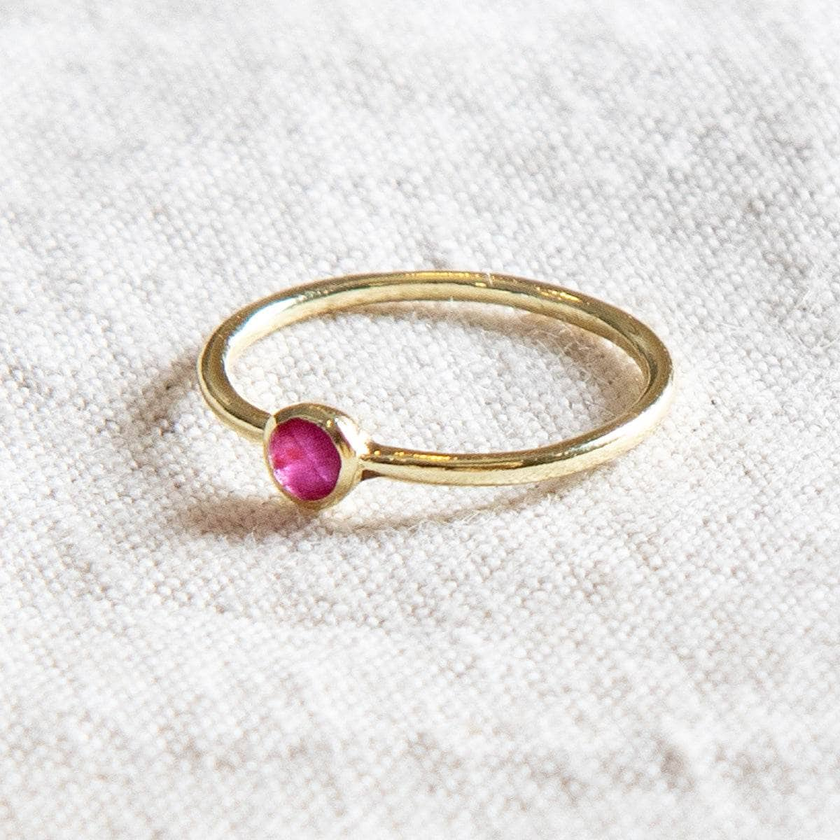 Ruby Silver or Gold Ring by Tiny Rituals