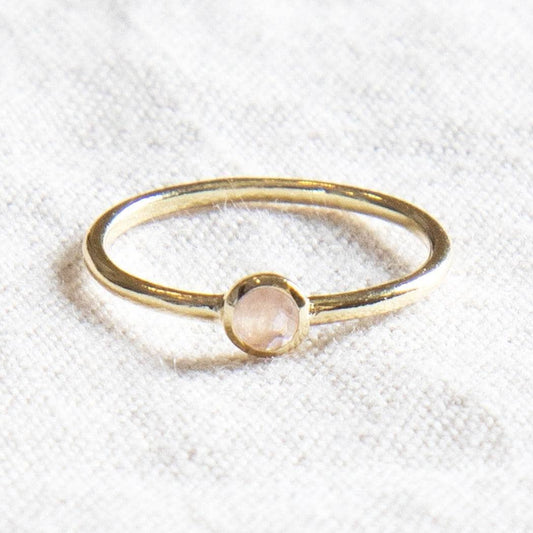 Rose Quartz Silver or Gold Ring by Tiny Rituals