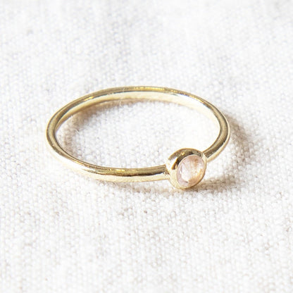 Rose Quartz Silver or Gold Ring by Tiny Rituals