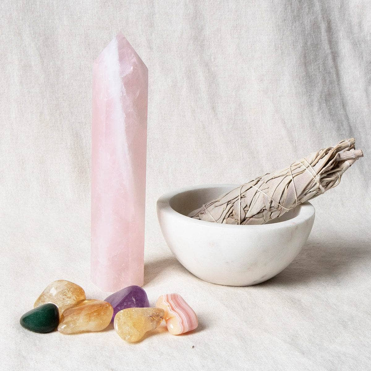 Rose Quartz Obelisk - 6 inch by Tiny Rituals