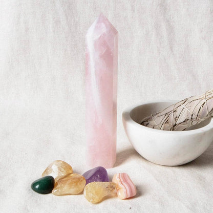 Rose Quartz Obelisk - 6 inch by Tiny Rituals