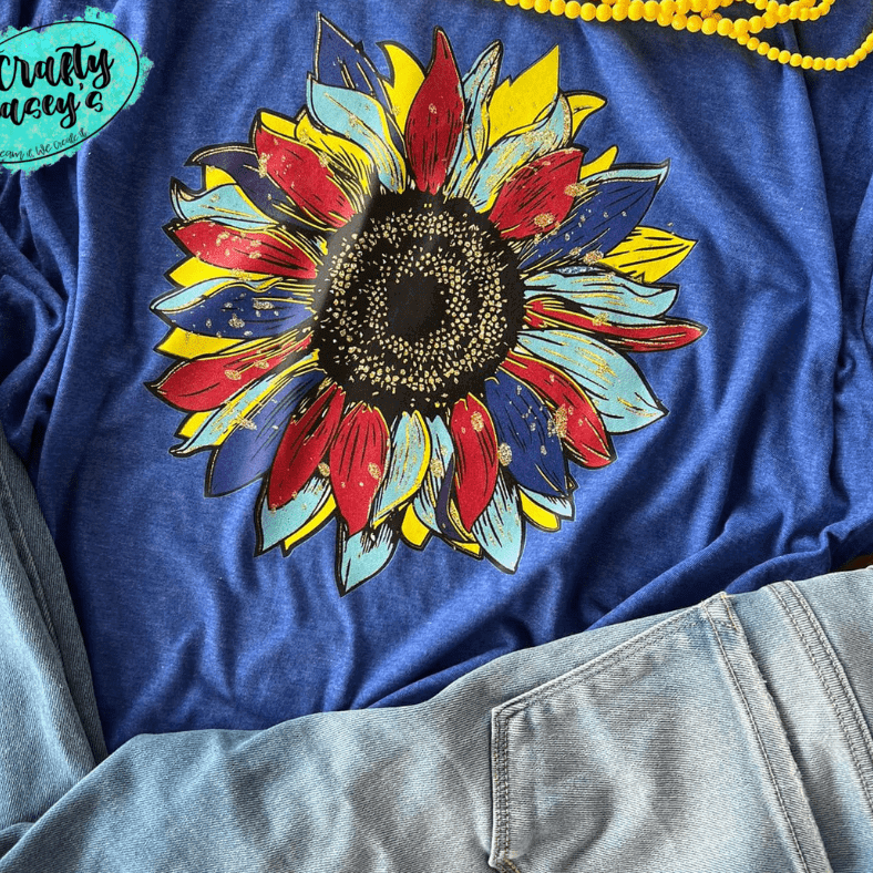 Sunflower April Autism Awareness -Unisex T-shirts by Crafty Casey's