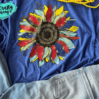 Sunflower April Autism Awareness -Unisex T-shirts by Crafty Casey's