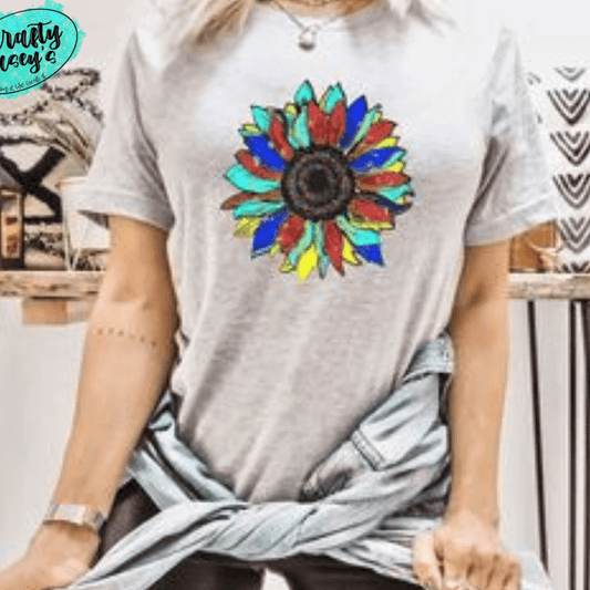 Sunflower April Autism Awareness -Unisex T-shirts by Crafty Casey's