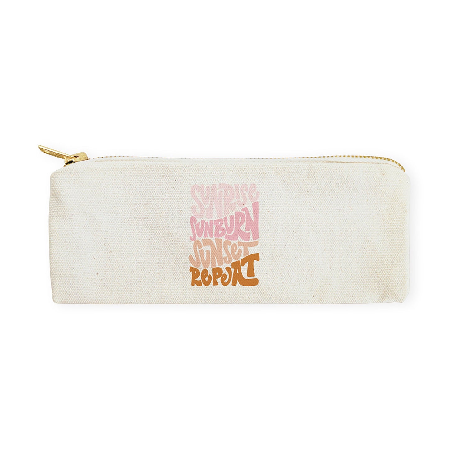 Sunrise Sunburn Sunset Repeat Cotton Canvas Pencil Case by The Cotton & Canvas Co.