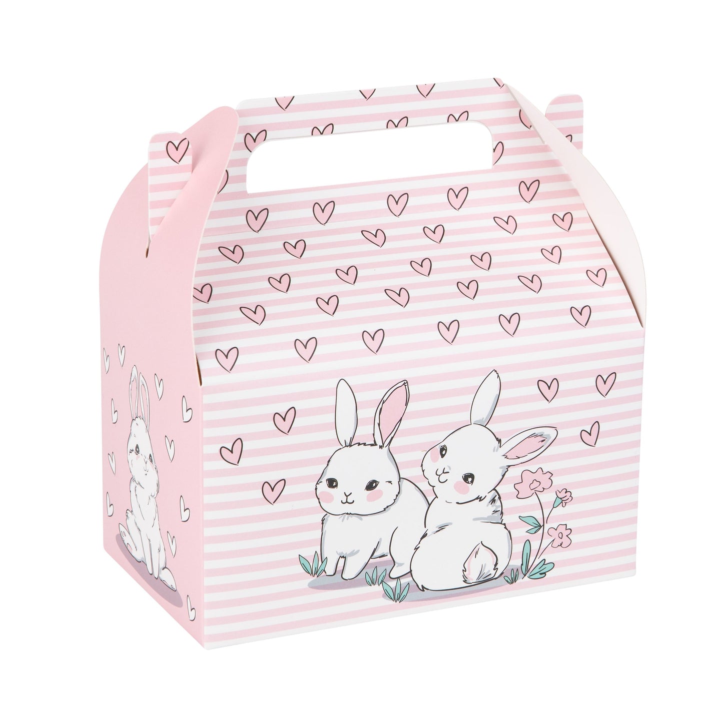 Bunny Paper Treat Box Birthday, Baby Shower and Holiday Party Decor 6.25x3.75x3.5 Inches 20 Pack by Hammont