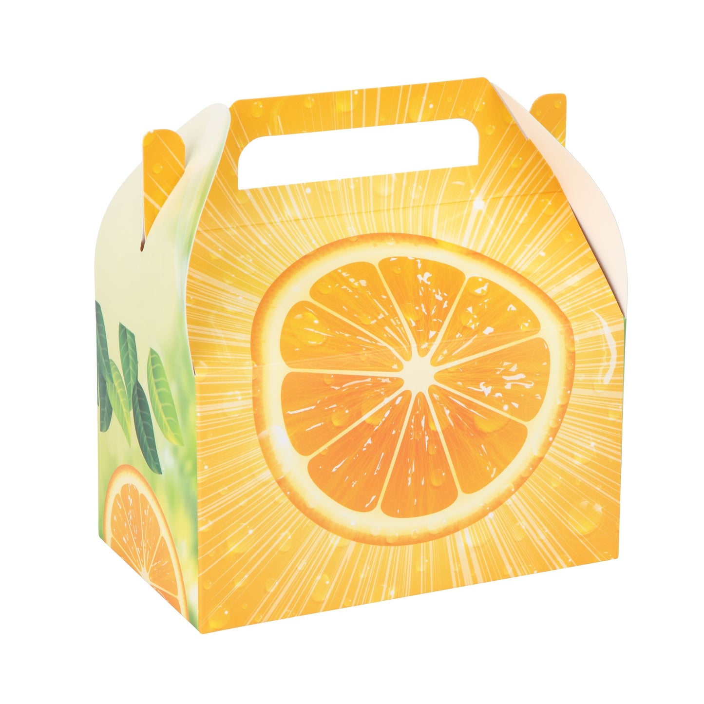 Orange Paper Treat Box Birthday Summer Party Decor 6.25x3.75x3.5 Inches 20 Pack by Hammont